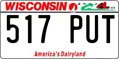 WI license plate 517PUT