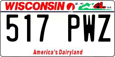 WI license plate 517PWZ