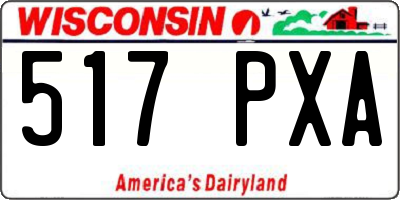 WI license plate 517PXA