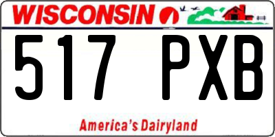 WI license plate 517PXB