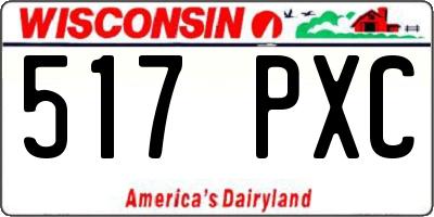 WI license plate 517PXC