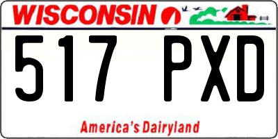 WI license plate 517PXD