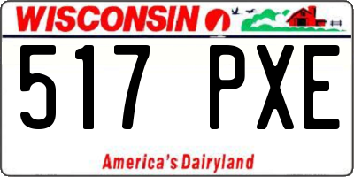 WI license plate 517PXE