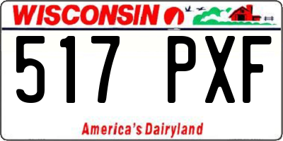 WI license plate 517PXF