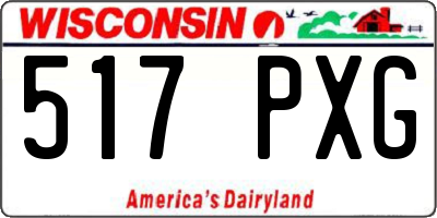 WI license plate 517PXG
