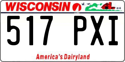 WI license plate 517PXI