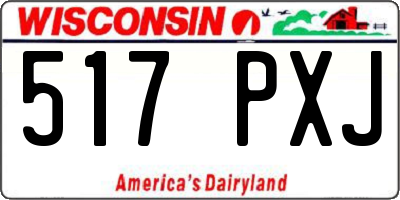 WI license plate 517PXJ