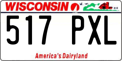 WI license plate 517PXL