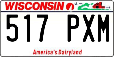 WI license plate 517PXM