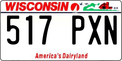 WI license plate 517PXN