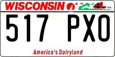 WI license plate 517PXO