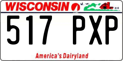 WI license plate 517PXP