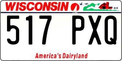 WI license plate 517PXQ