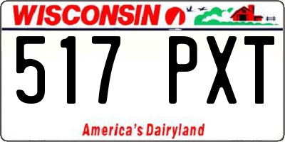 WI license plate 517PXT