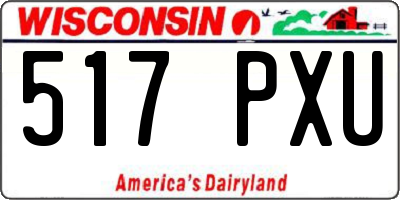 WI license plate 517PXU