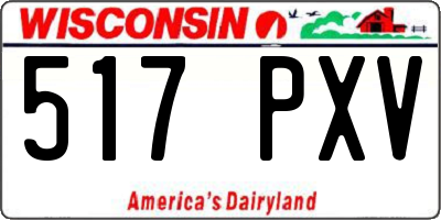 WI license plate 517PXV