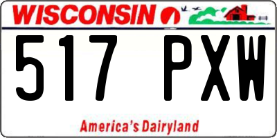 WI license plate 517PXW