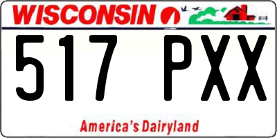 WI license plate 517PXX