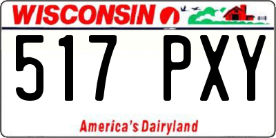 WI license plate 517PXY