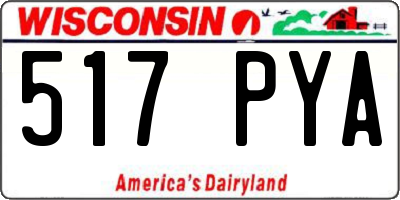 WI license plate 517PYA