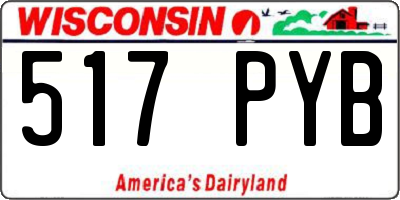 WI license plate 517PYB