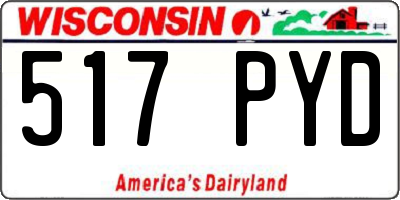 WI license plate 517PYD