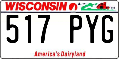 WI license plate 517PYG