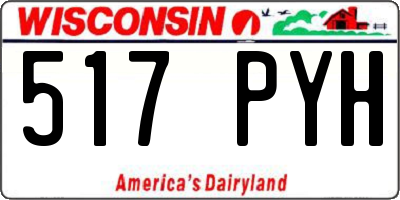 WI license plate 517PYH