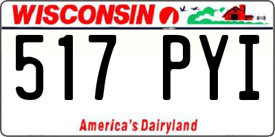 WI license plate 517PYI
