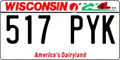 WI license plate 517PYK