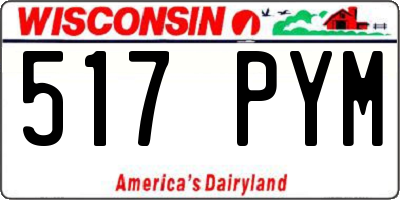 WI license plate 517PYM