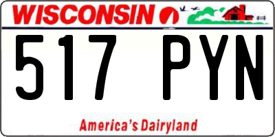 WI license plate 517PYN