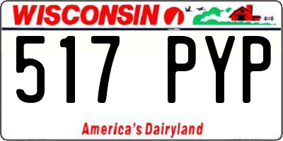 WI license plate 517PYP