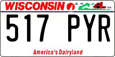 WI license plate 517PYR
