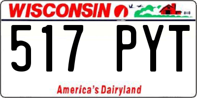 WI license plate 517PYT