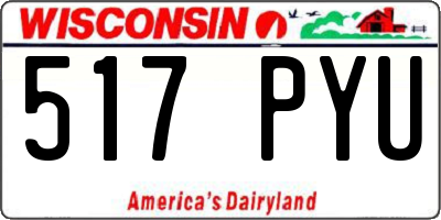 WI license plate 517PYU