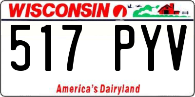 WI license plate 517PYV