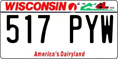 WI license plate 517PYW
