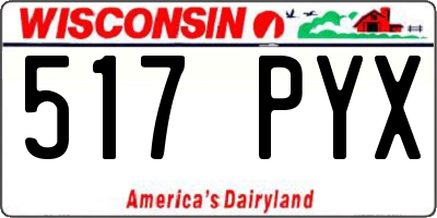 WI license plate 517PYX