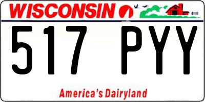 WI license plate 517PYY