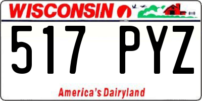 WI license plate 517PYZ