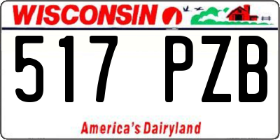 WI license plate 517PZB