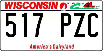 WI license plate 517PZC