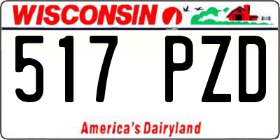 WI license plate 517PZD