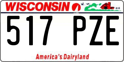 WI license plate 517PZE