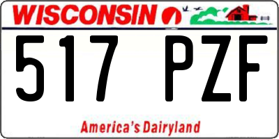 WI license plate 517PZF