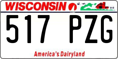 WI license plate 517PZG