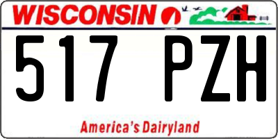 WI license plate 517PZH