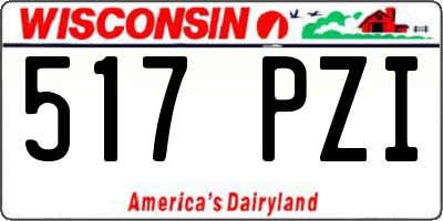 WI license plate 517PZI