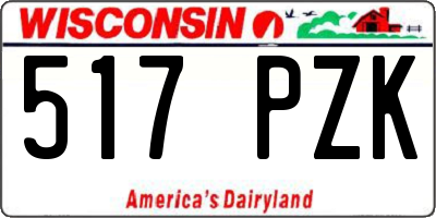 WI license plate 517PZK